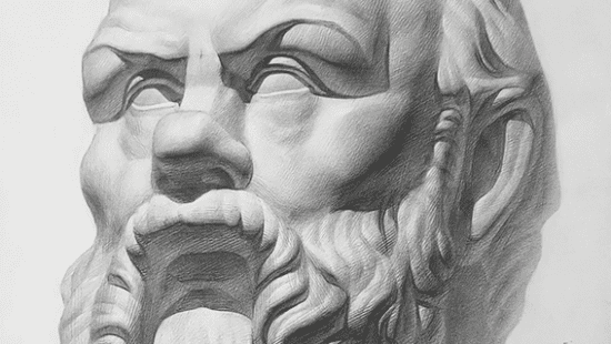 Сократ – стадии работы над рисунком